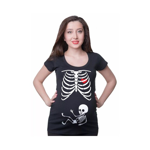 Women’s Skeleton Maternity Halloween Costume Dress Size Small New - Picture 1 of 7